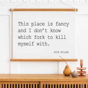 Questo posto è elegante e non so con quale forchetta uccidermi, Stampa di Nick Miller, Citazione di Nick Miller, New Girl Tv Show