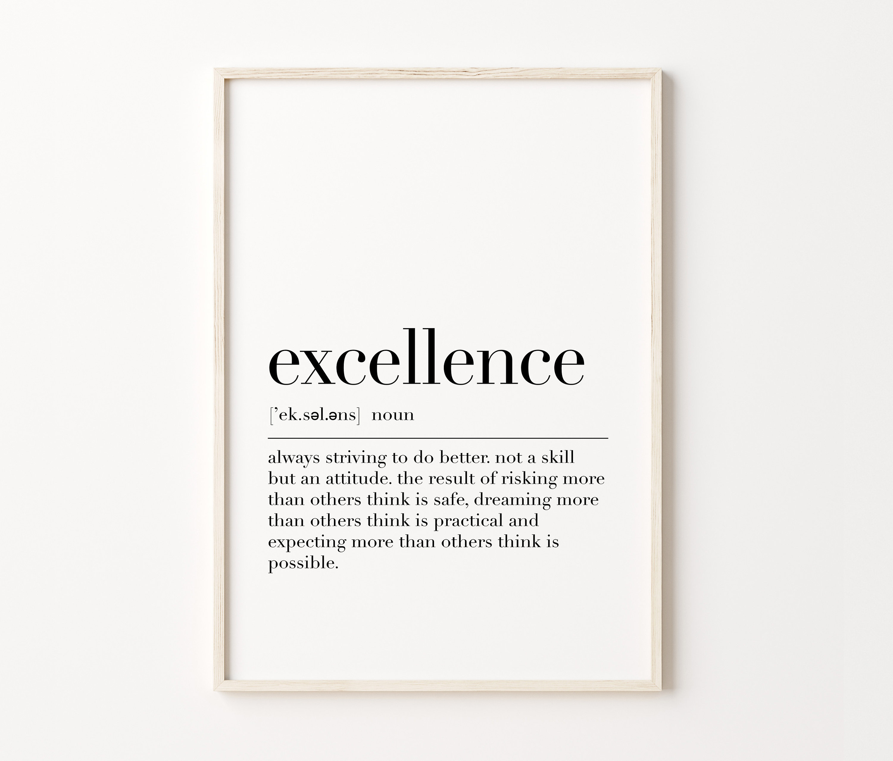 EXCELLENCE DEFINITION MEANING visual data 2
