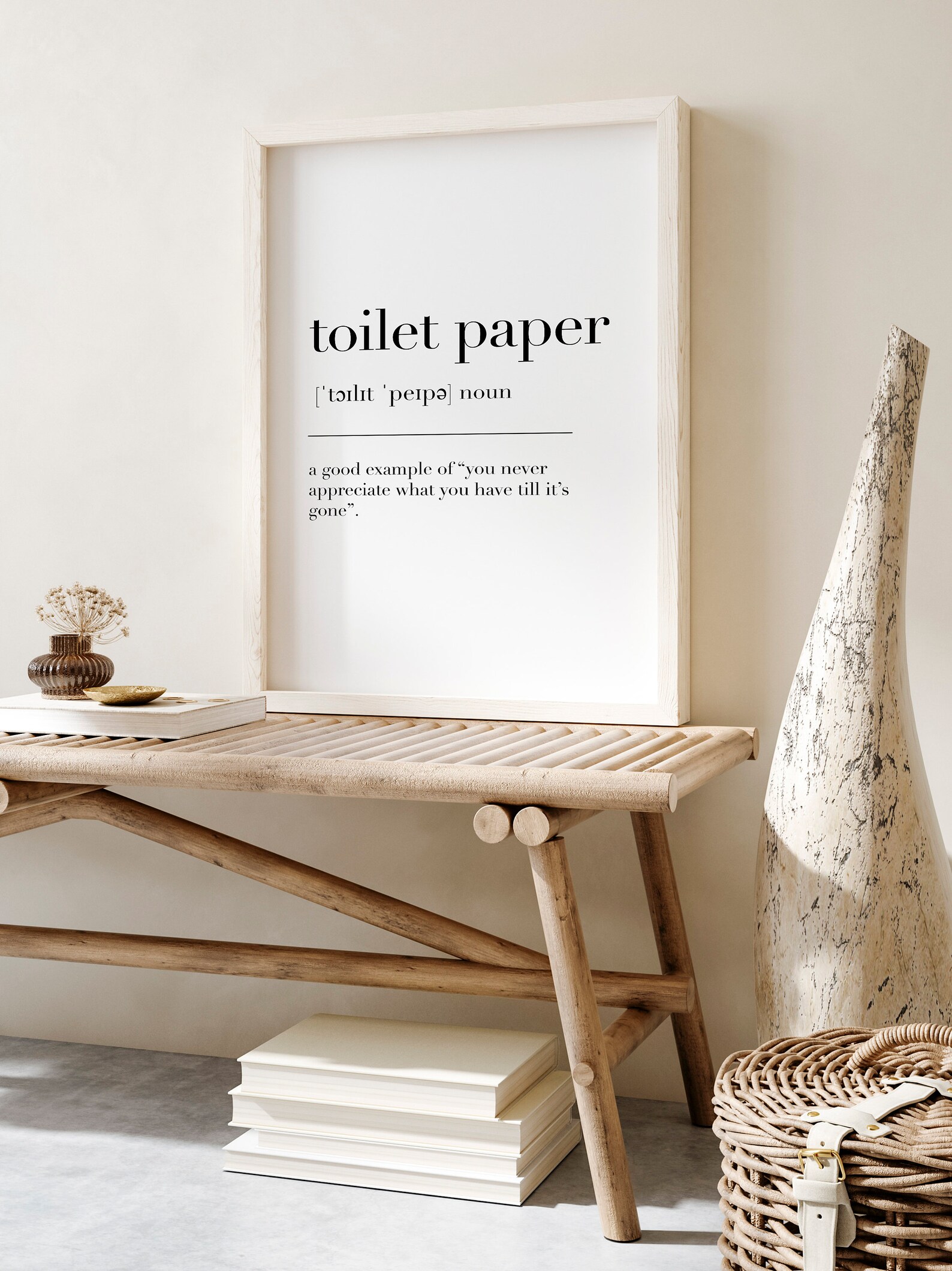 Toilet Paper Definition Print Bathroom Wall Decor Funny Etsy