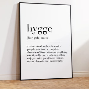 Hygge, Hygge Sign, Hygge Wall Art, Hygge Definition Print, Hygge Gifts, Hygee Quote, Nordic Art Print, Woordenboek Poster afbeelding 10