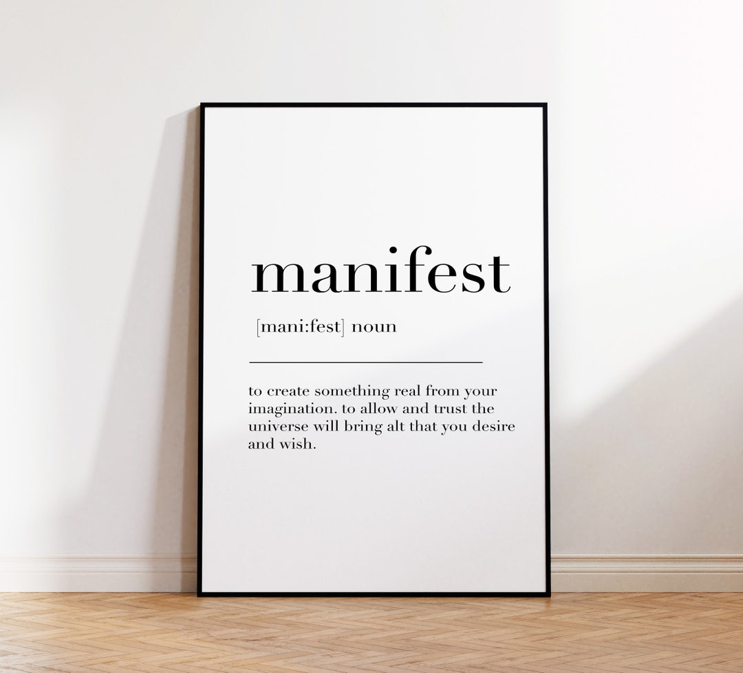 Manifest, Manifest Print, Manifest Poster, Manifest Definition ...