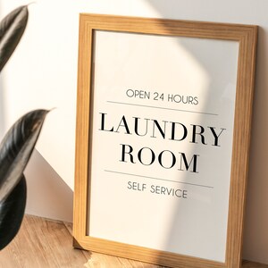 Open 24 Hours Laundry Room Self Service,laundry Room Print,laundry Room Poster,laundry Room Sign ...