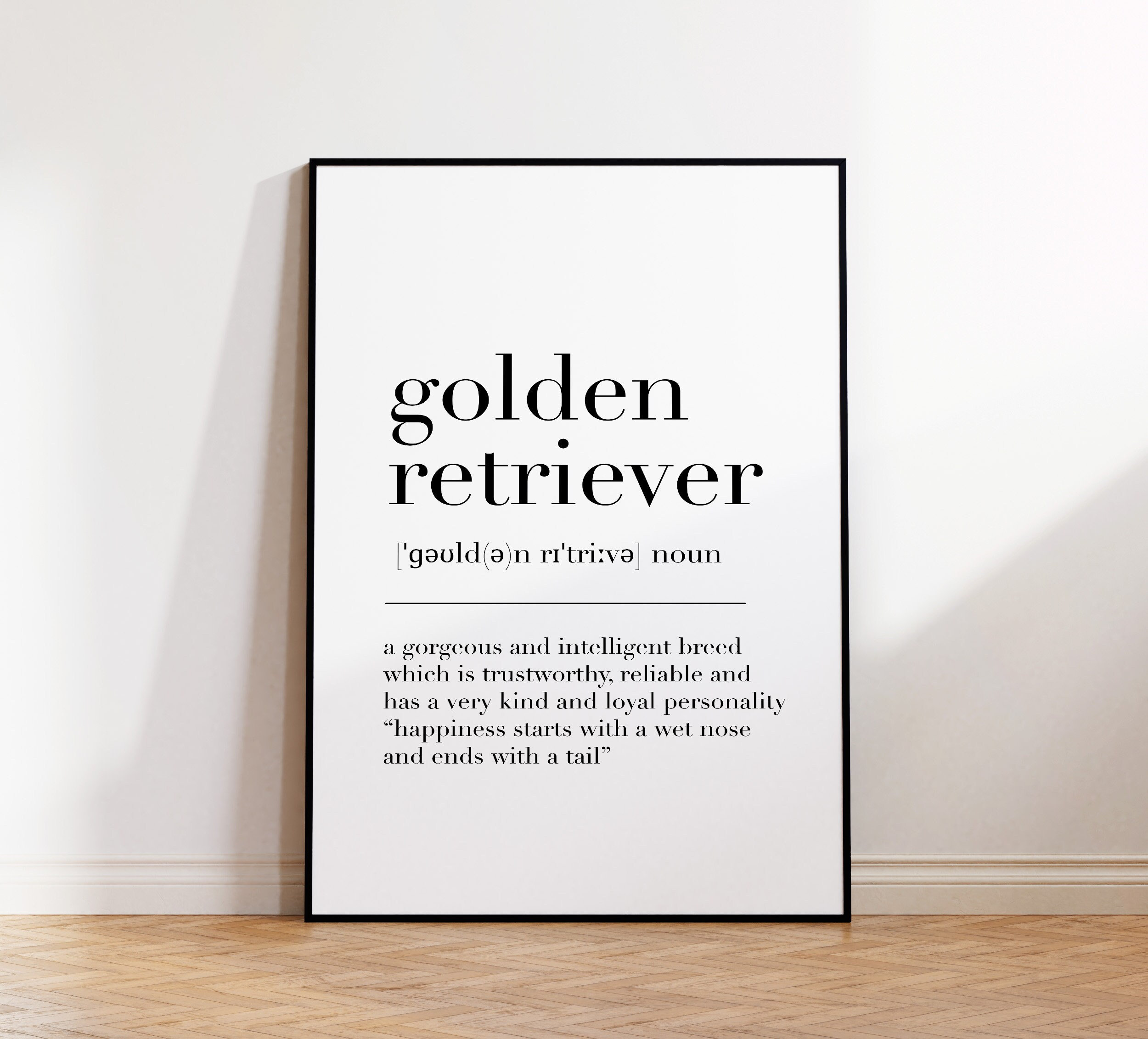Golden Retriever, Golden Retriever Print, Golden Retriever Poster, Golden Retriever Quote Print,  Dog Wall Art Poster