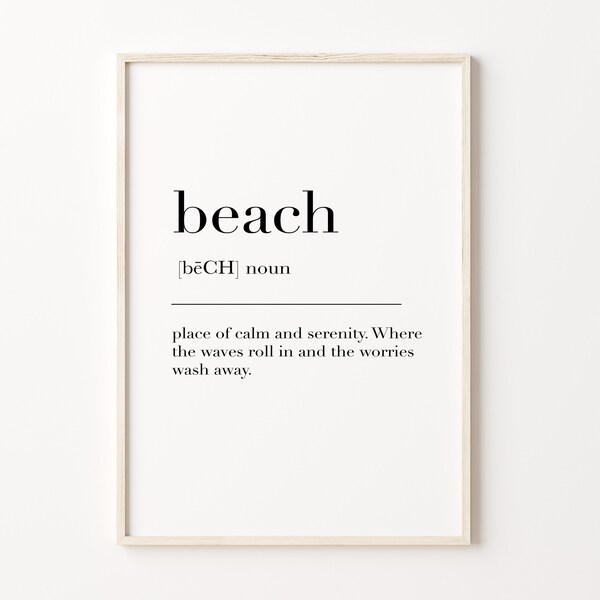Beach Quote Wall Art Etsy