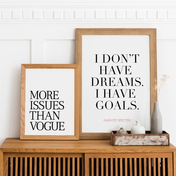 Harvey Specter I dont have dreams i have goals. Framed Prints Art