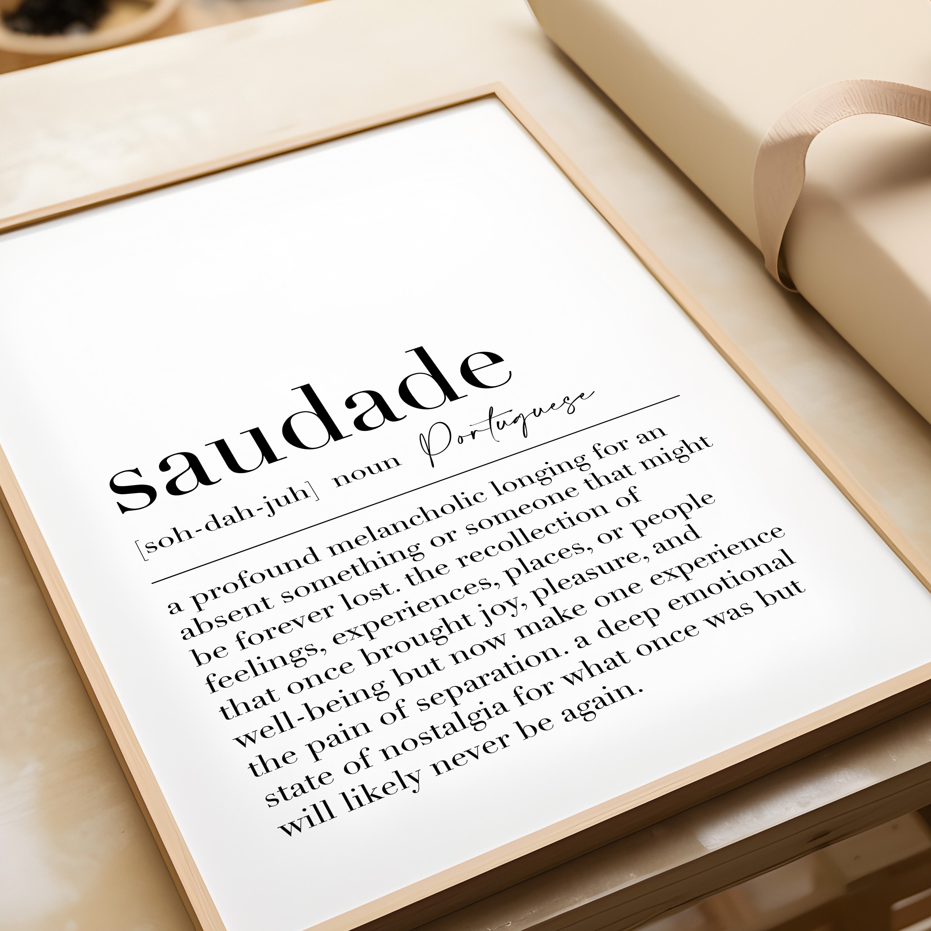 Saudade, Saudade Definition Print, Saudade Quote Print, Portuguese Home  Decor, Portuguese Gift, Printable Print - Etsy, image size:3000x3000