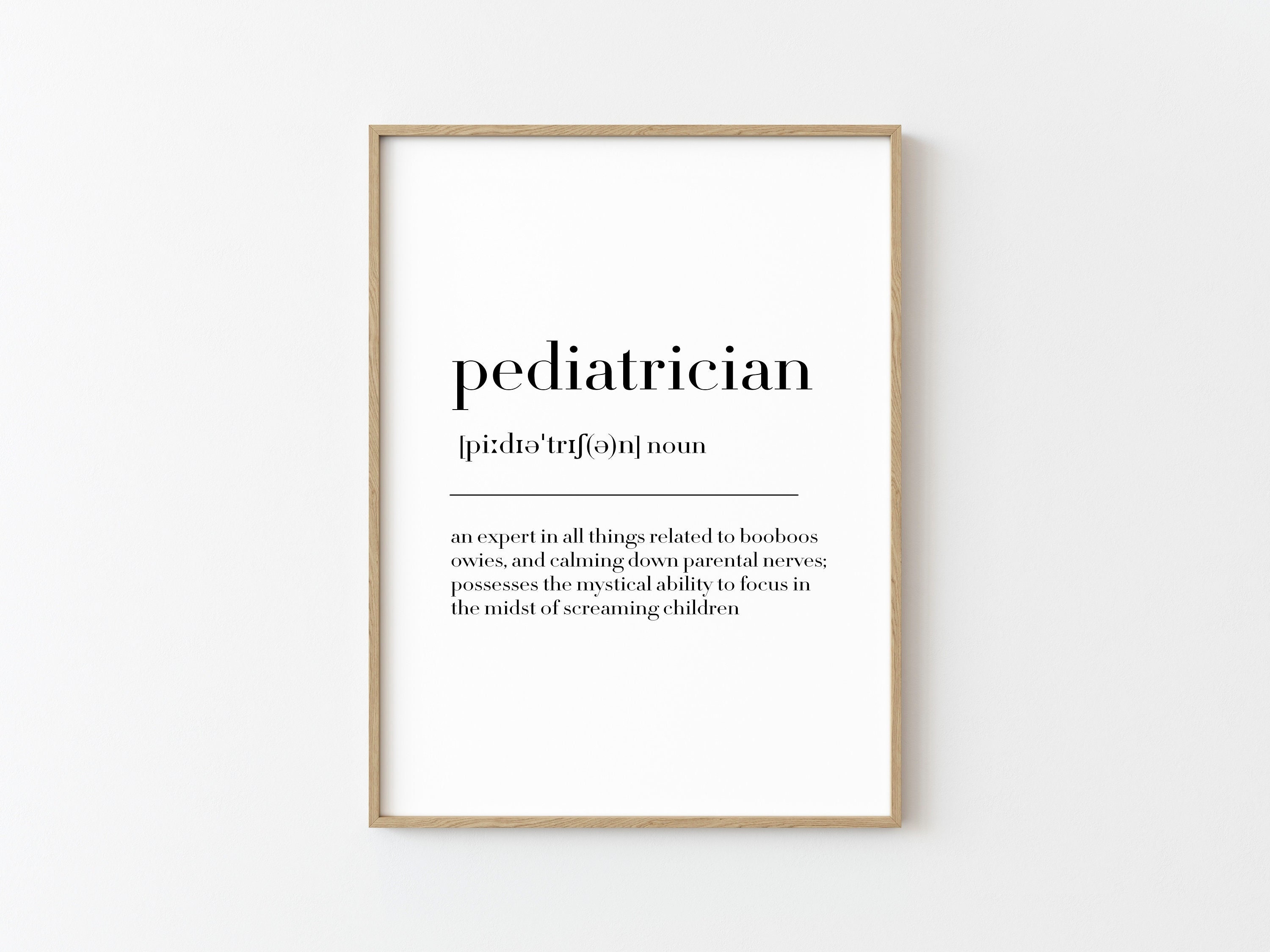 Pediatricianpediatrician Printpediatrician Wall - Etsy