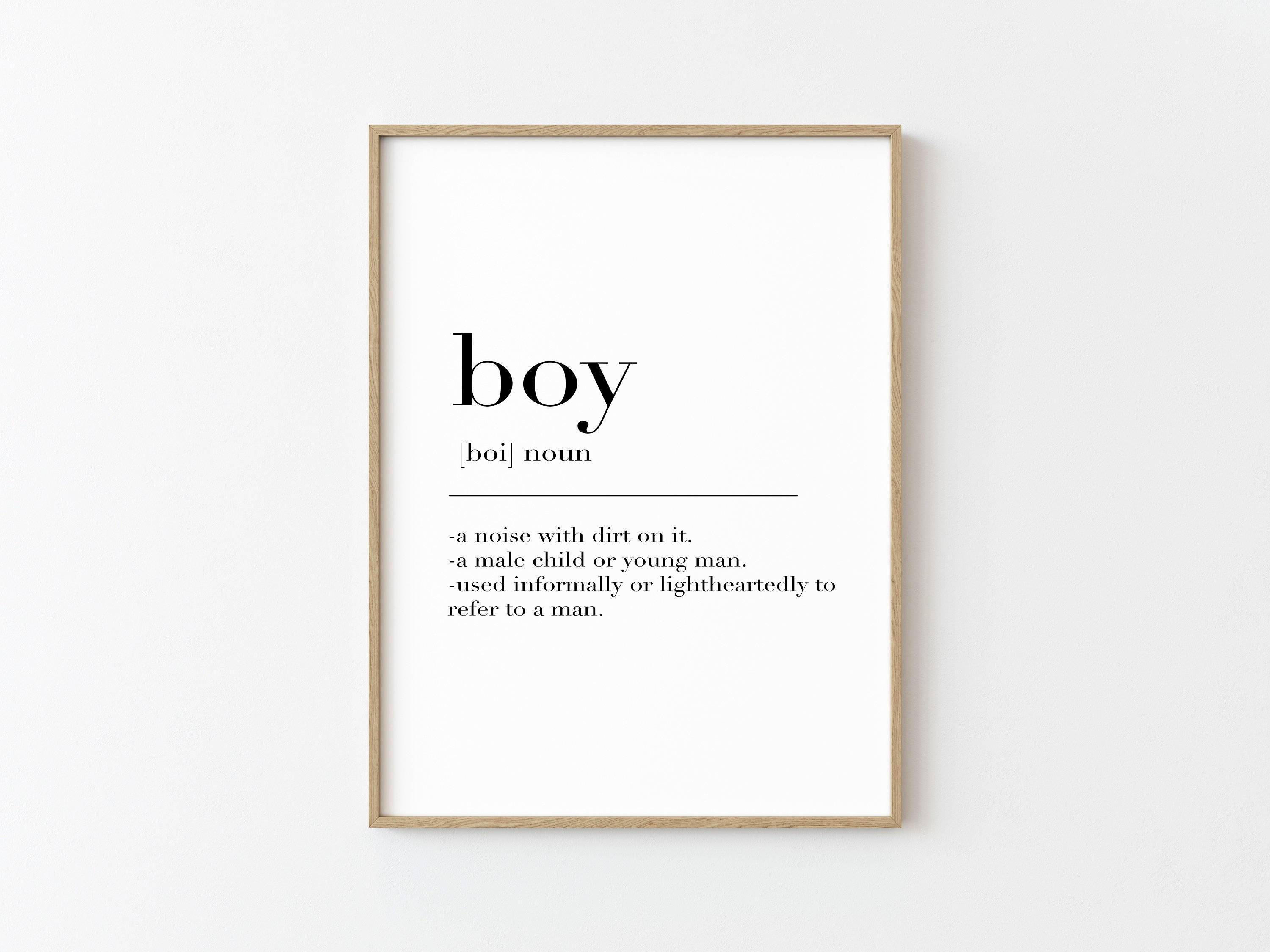 Boy Boy Print Boy Poster Boy Definition Boy Definition Etsy