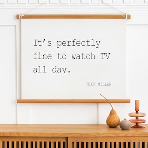 Va benissimo guardare la TV tutto il giorno, Stampa di Nick Miller, Poster di Nick Miller, Stampa con citazione di Nick Miller, New Girl Tv Show