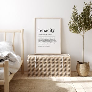Tenacity Definition, Inspirational Quote, Motivational Prints, Tenacity ...