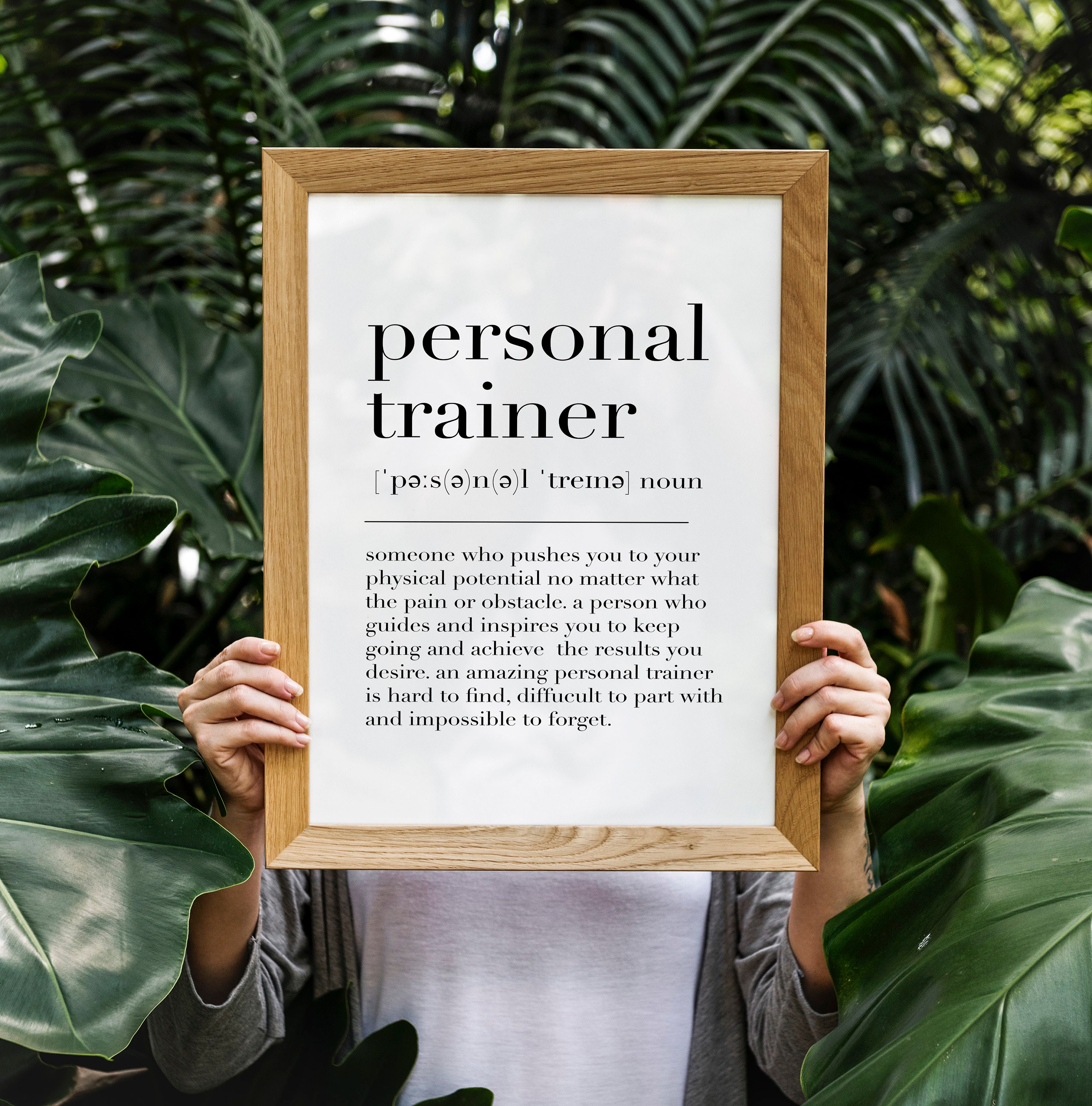 Personal Trainer Definition Print Gift for Personal Trainer Etsy
