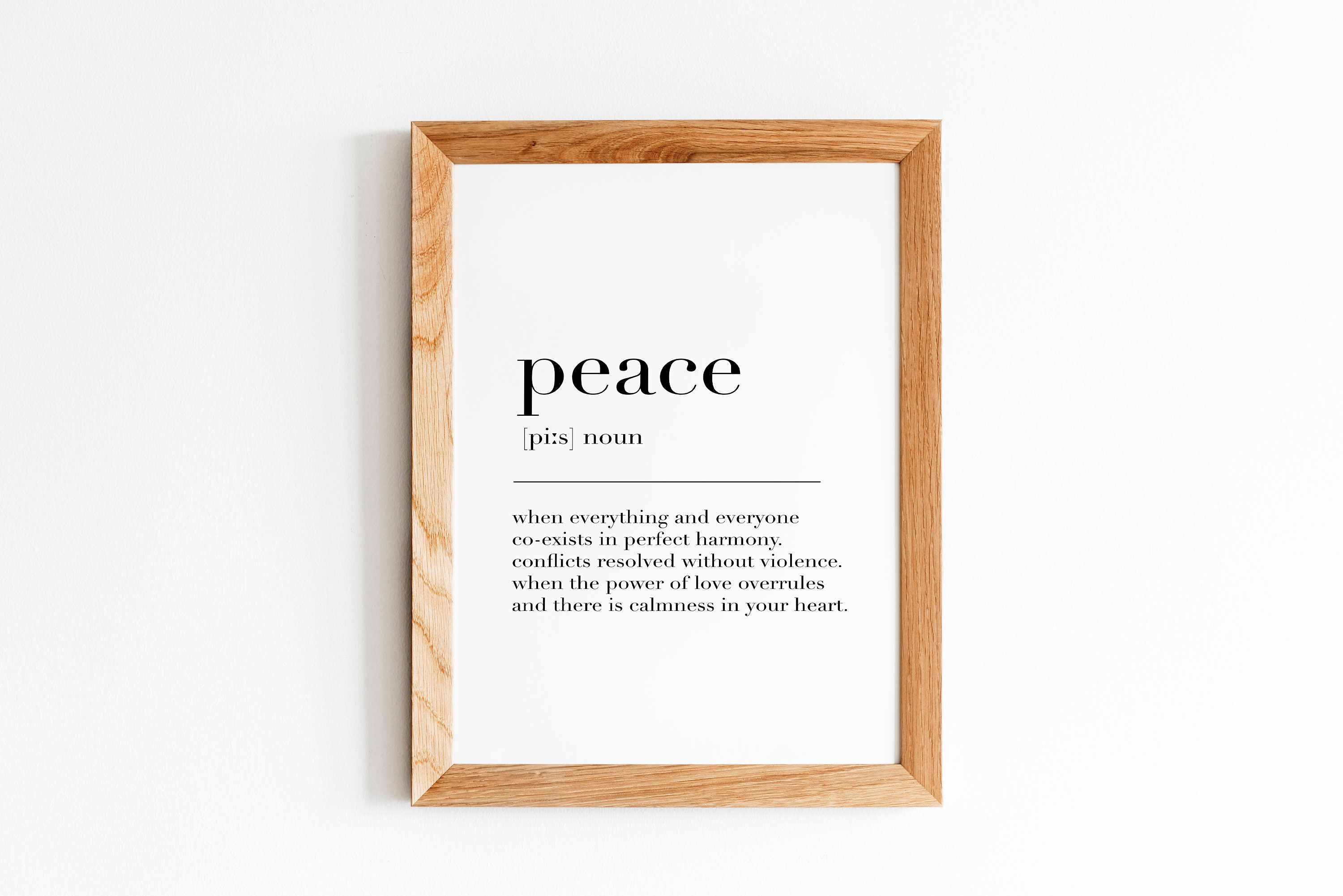 Peace, Peace Print, Peace Poster, Peace Sign, Peace Definition Print, Peace  Gift, Peace Quote, Peace Wall Art,birthday Gift, Modern Wall Art - Etsy