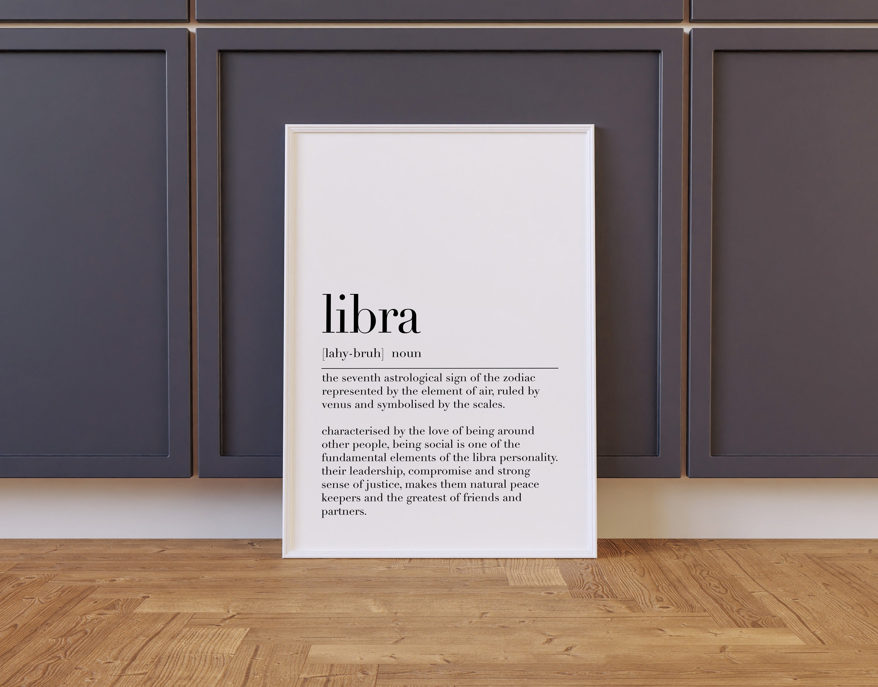 Libra Poster, Libra Definition Print, Zodiac Printable Wall Art