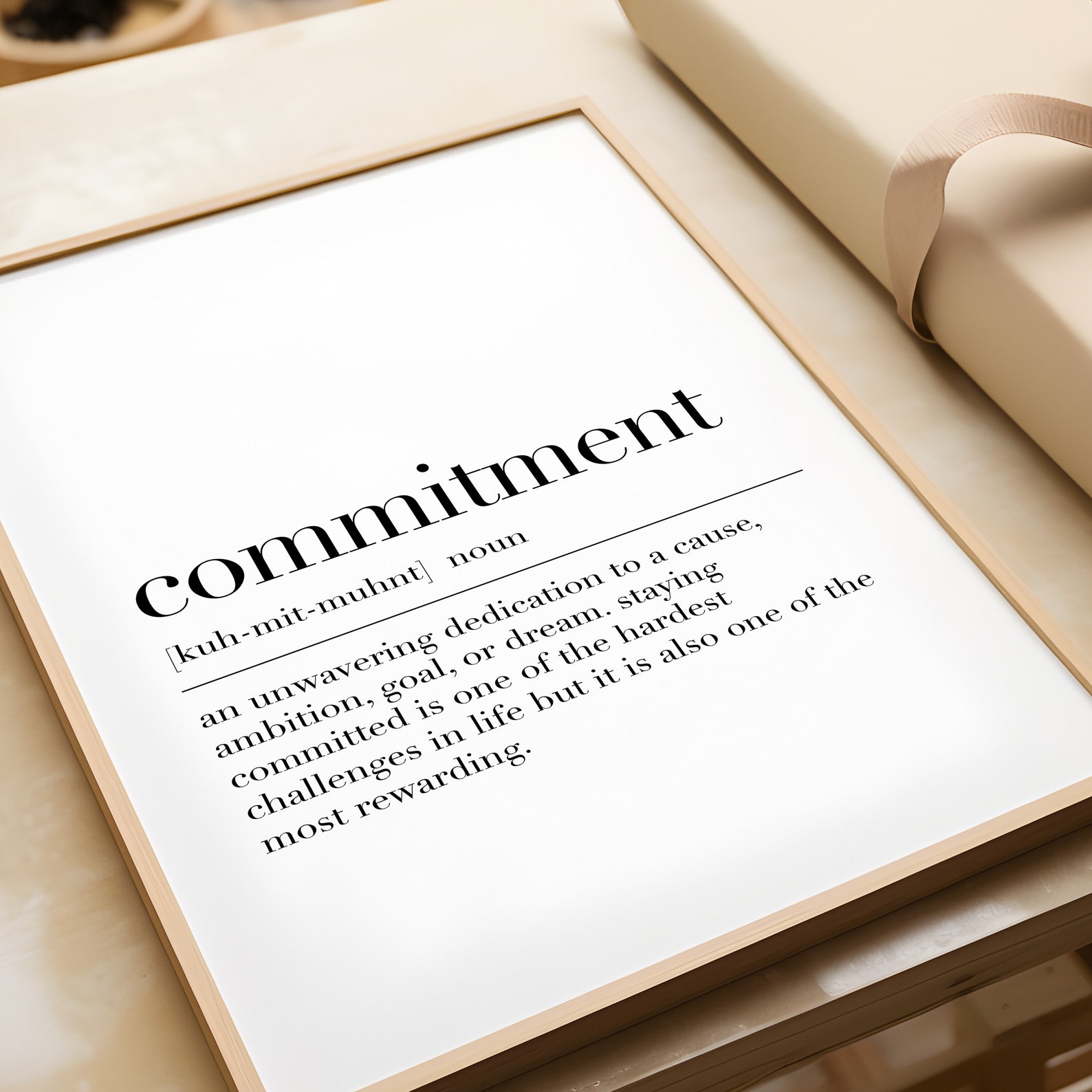 Commitment, Commitment Poster, Commitment Wall Decor, Commitment ...
