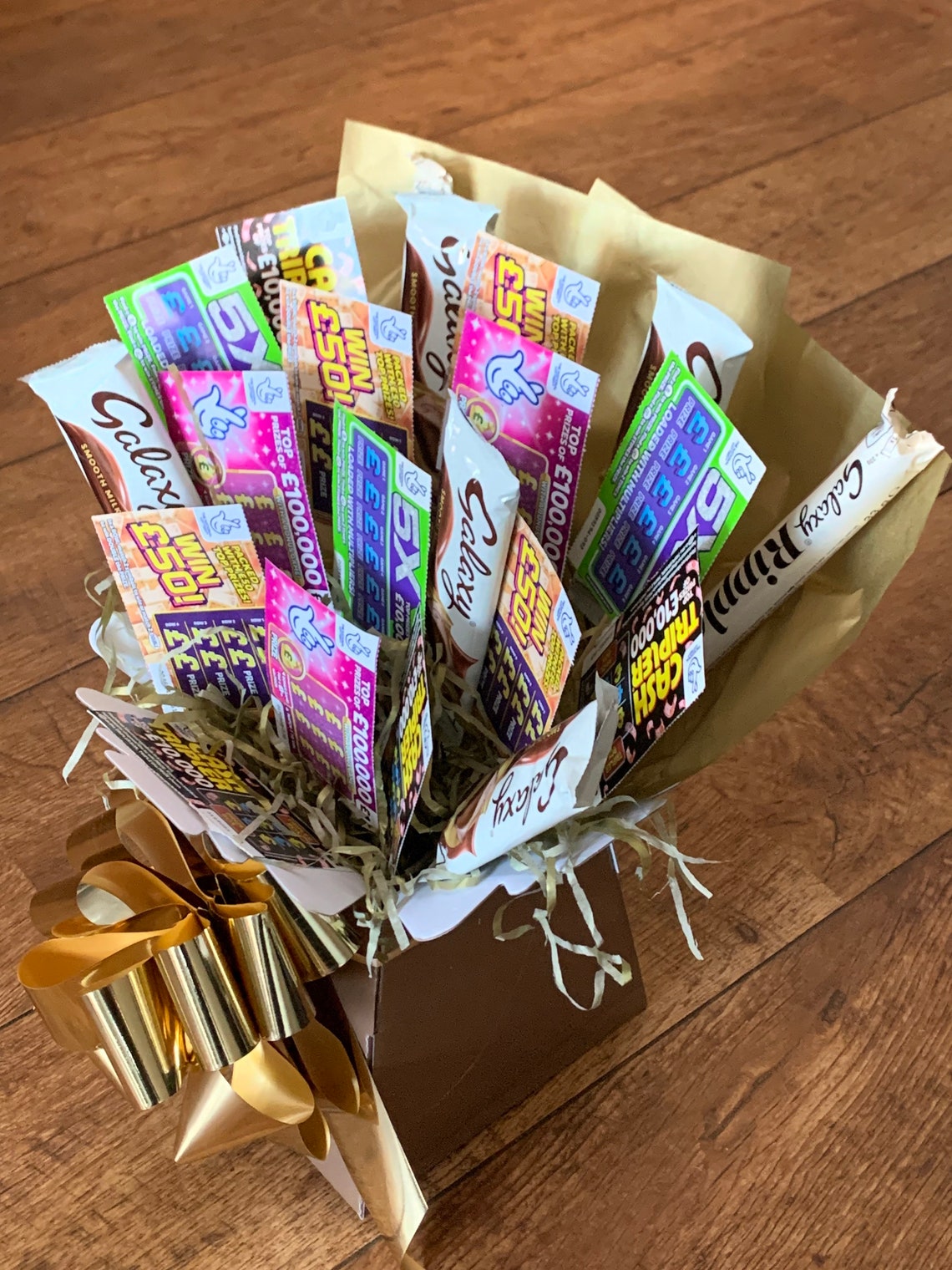 Winner winner chocolate scratch card bouquet Etsy