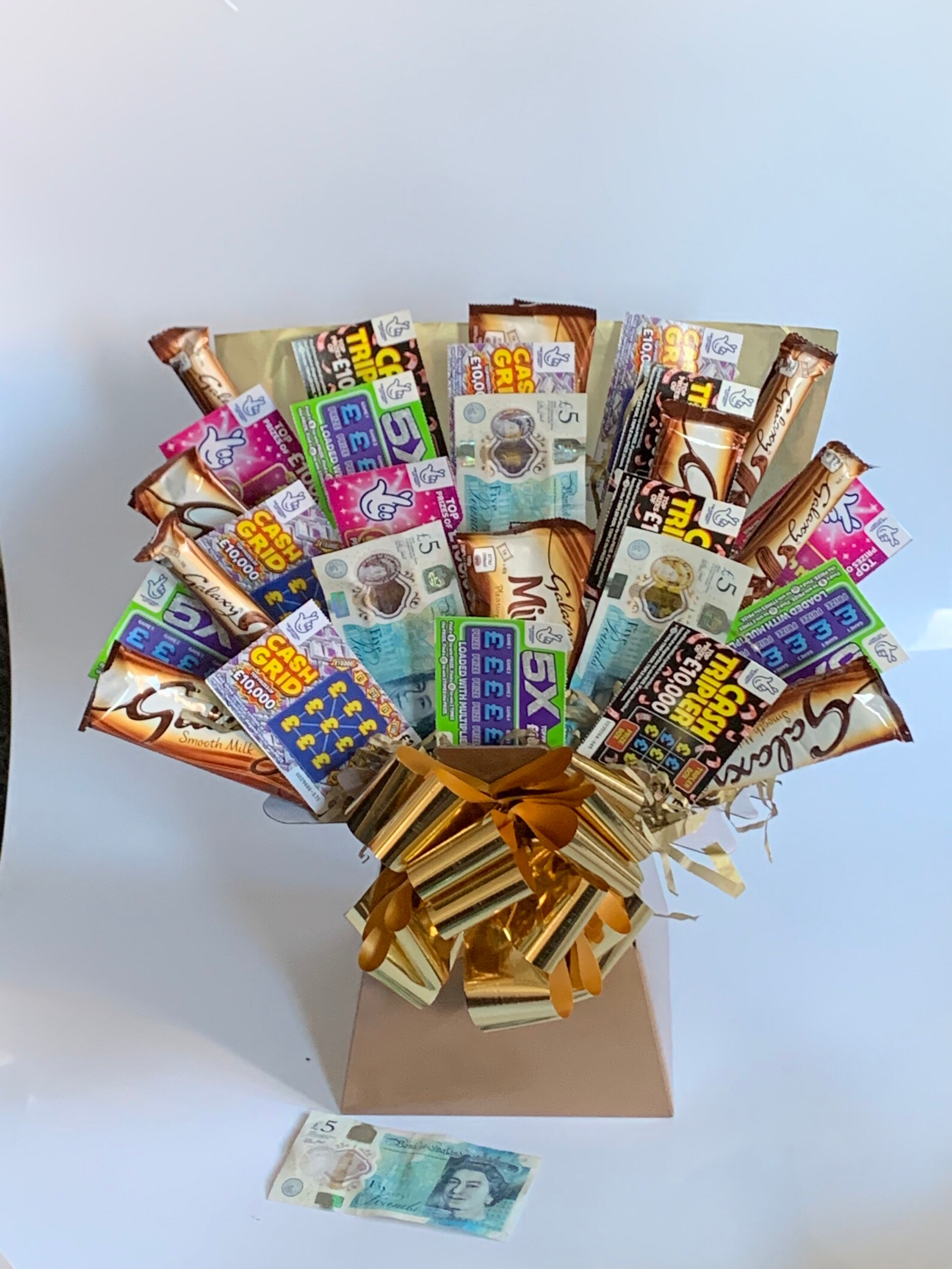 XL Millionaire chocolate bouquet scratch card & real money Etsy