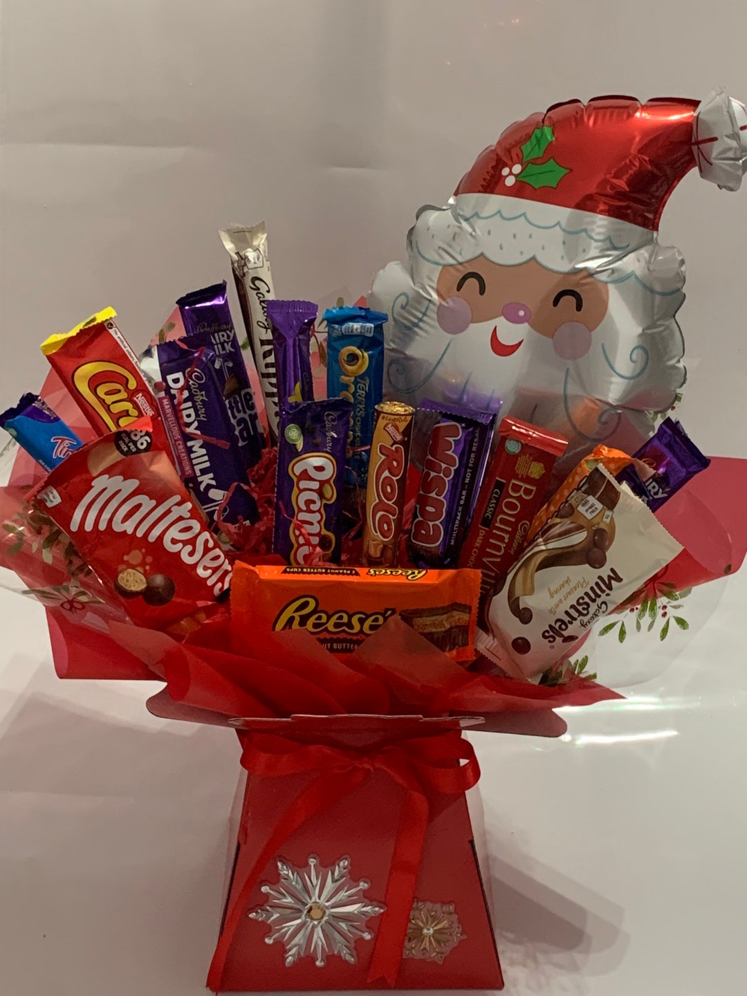 Extra Large Christmas Mixed Chocolate Bouquet With Santa Etsy