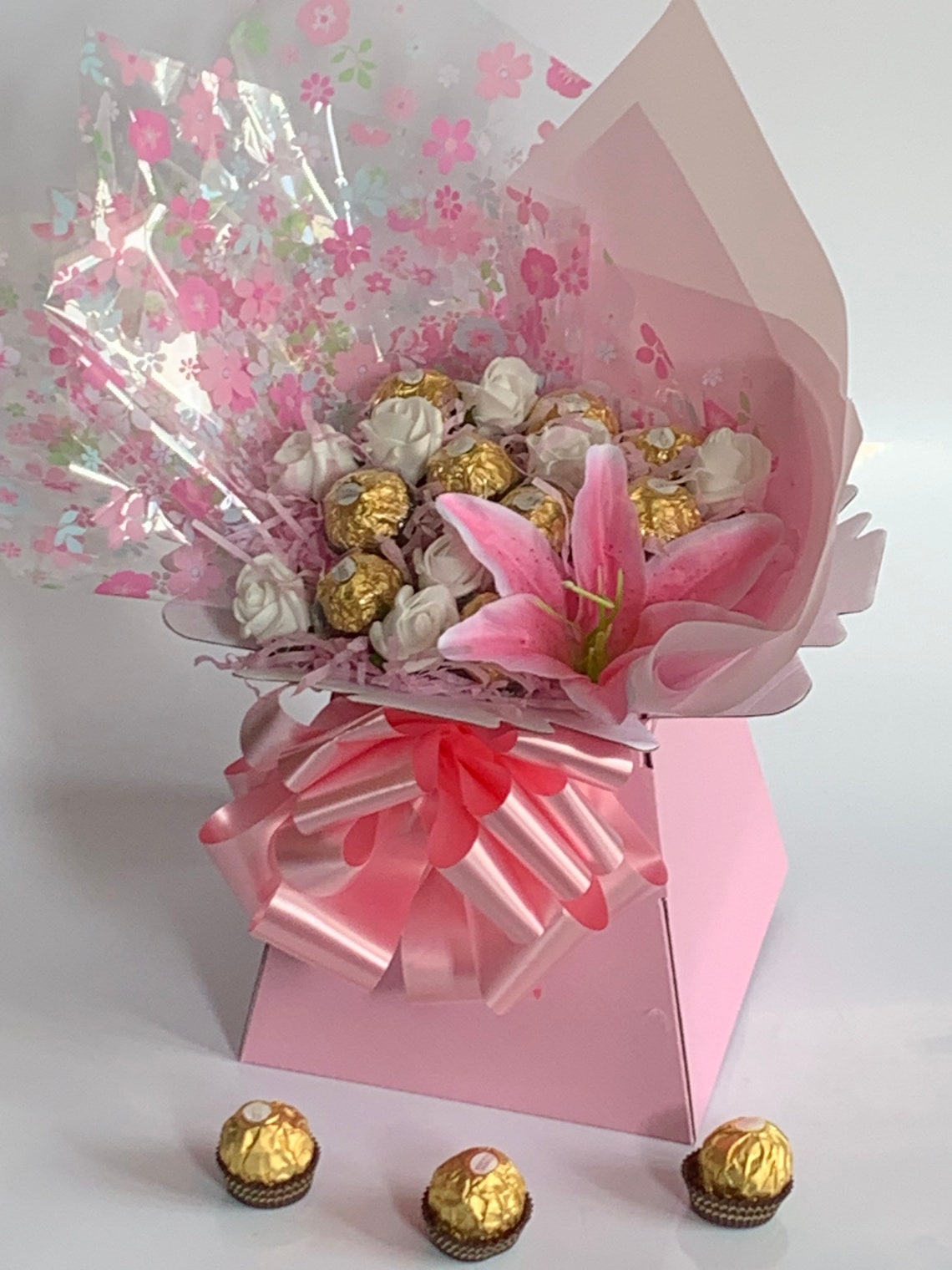 Ferrero rocher chocolate bouquet & flowers sweet gift treat Etsy