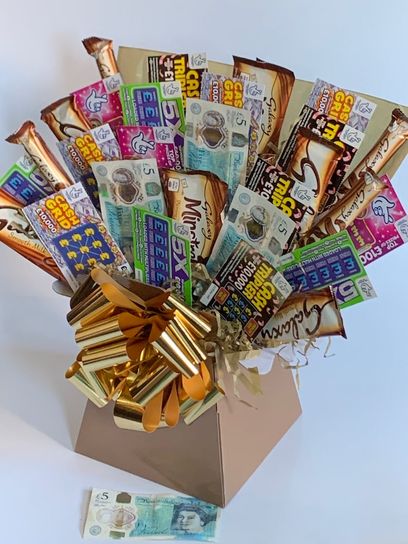 XL Millionaire Chocolate Bouquet Scratch Card & Real Money Etsy