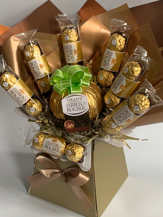 El gran ramo de chocolate Ferrero Rocher dulce regalo para - Etsy México El gran ramo de chocolate Ferrero Rocher dulce regalo para - Etsy México