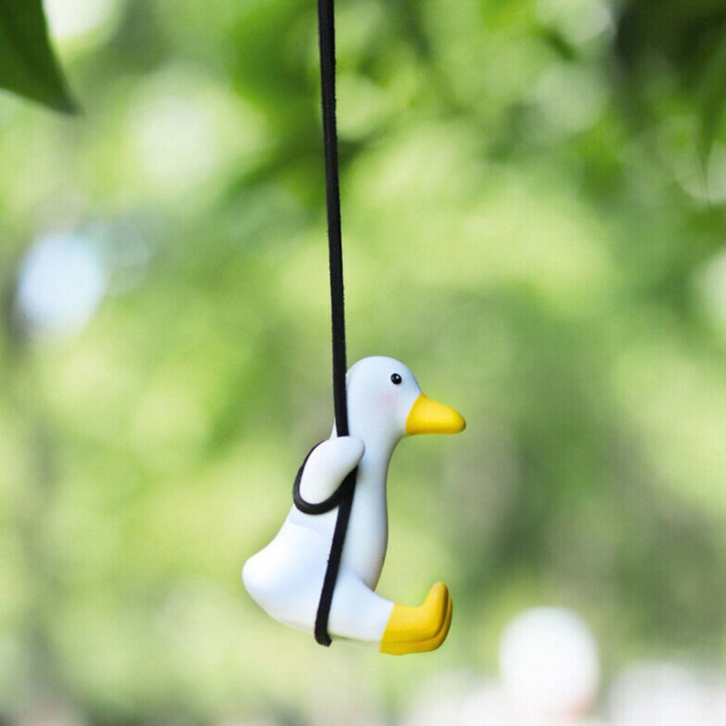 Adorable Little Swinging Duck Car Hanging Ornament on Car Rear Etsy