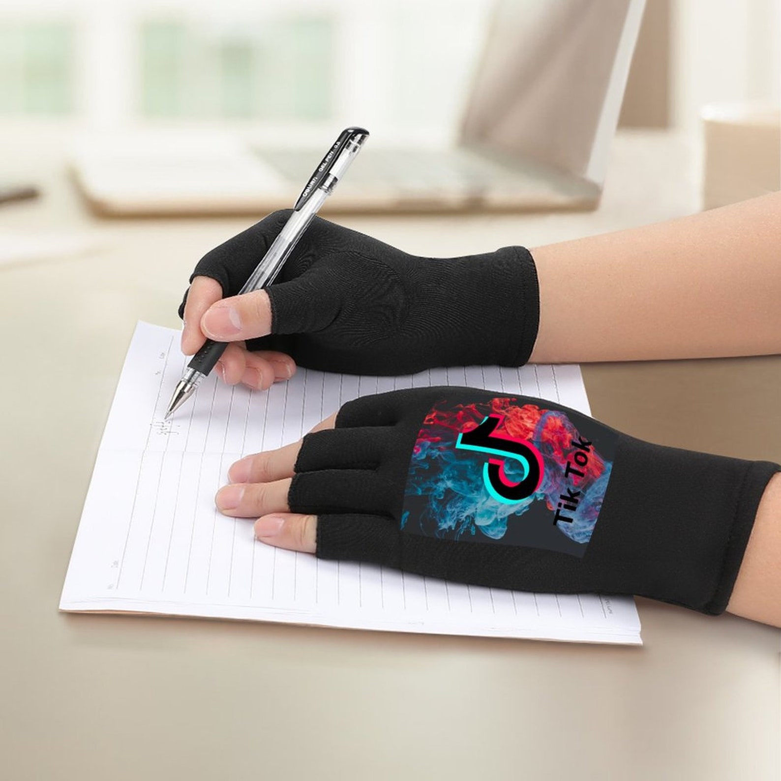 Personalized tiktok fingerless halffinger gloves sports Etsy