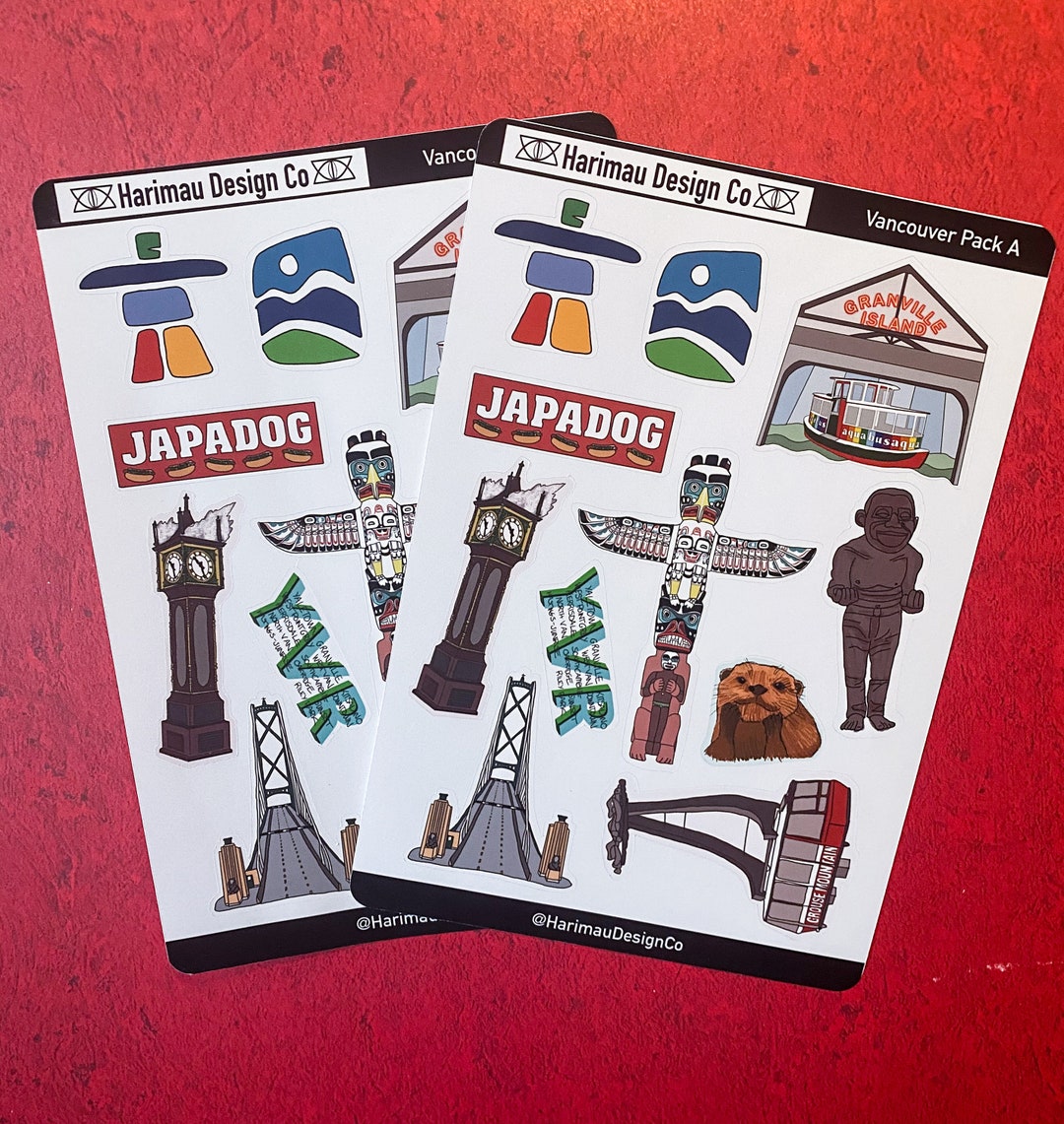 Vancouver City Stickers Notebook Stickers Laptop Stickers Planner
