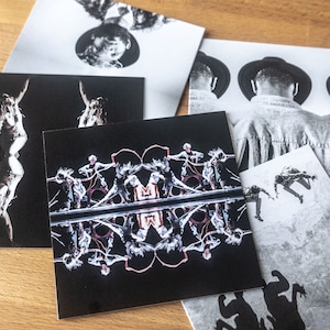 Juego de tarjetas de felicitación con fotografías: fotografía original, interior en blanco, formato cuadrado, tirada limitada, 5 tarjetas exclusivas en blanco y negro por paquete