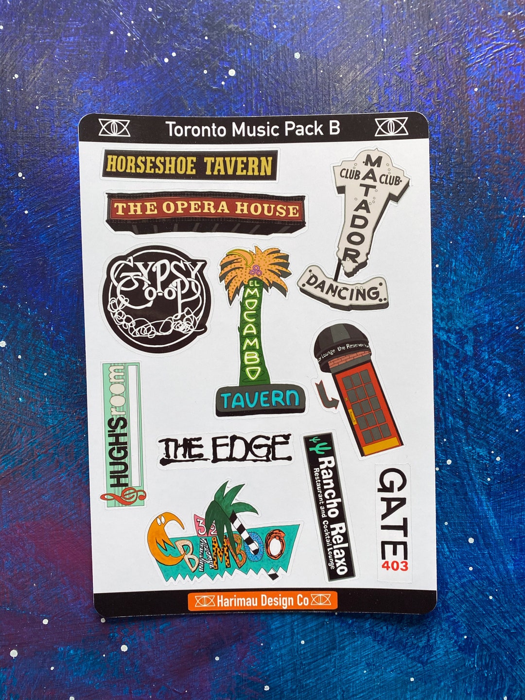 Toronto Music Venues Toronto Laptop Stickers Planner Stickers Mini
