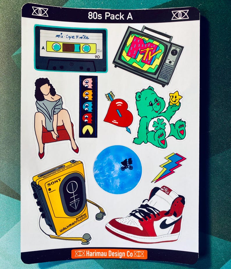 1980s Stickers - Notebook Stickers - Laptop Stickers - Planner Stickers ...