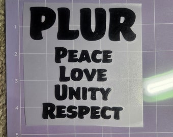PLUR Vinyl Decal