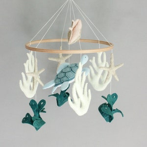 Ocean baby mobile, turtle baby mobile, under the sea mobile