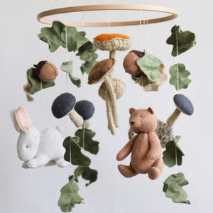 Baby mobile woodland, mushroom baby mobile