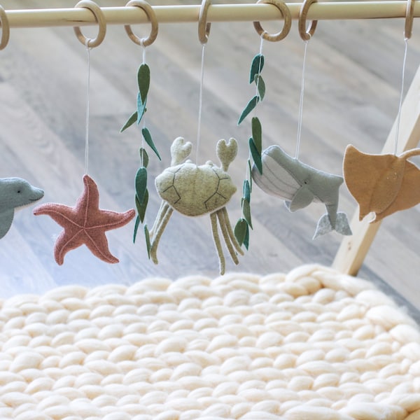 Baby gym toys ocean, baby play gym sea, baby gym hanging toy