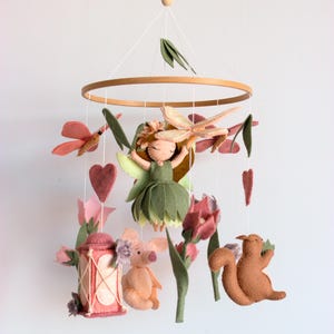 Fee Baby-Mobile, Feengartenmobile, Schmetterlingsmobile, Zauberwald-Kinderzimmer