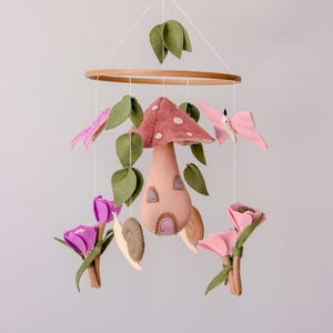 Verzaubertes Feenmobile, Feengartenmobile, Feenbabymobil, Pilzbabymobile