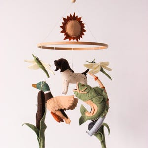 Hunting baby mobile, bass fishing mobile, duck hunting mobile