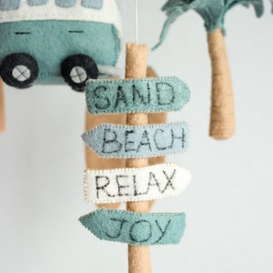 Surf baby mobile, beach baby mobile, ocean baby mobile image 4