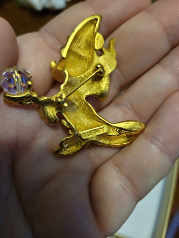 Vintage Mickey mouse fantasia brooch - image 2