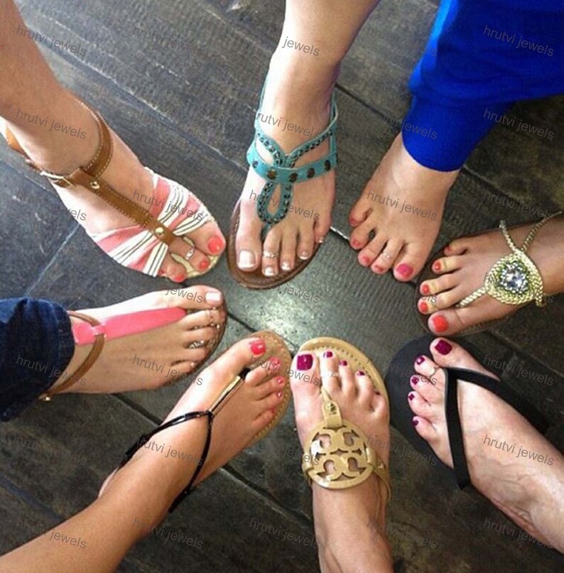 Fancy Toe Ring 0.10 Ct Simulated Diamond 14K Yellow Gold Over Etsy