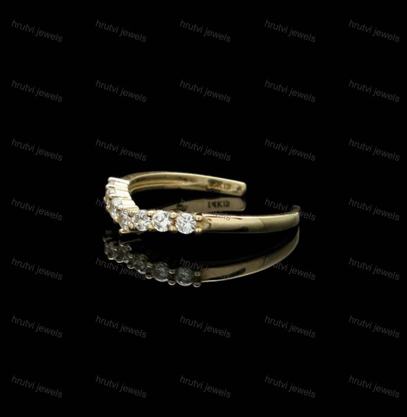 Fancy Toe Ring 0.10 Ct Simulated Diamond 14K Yellow Gold Over Etsy