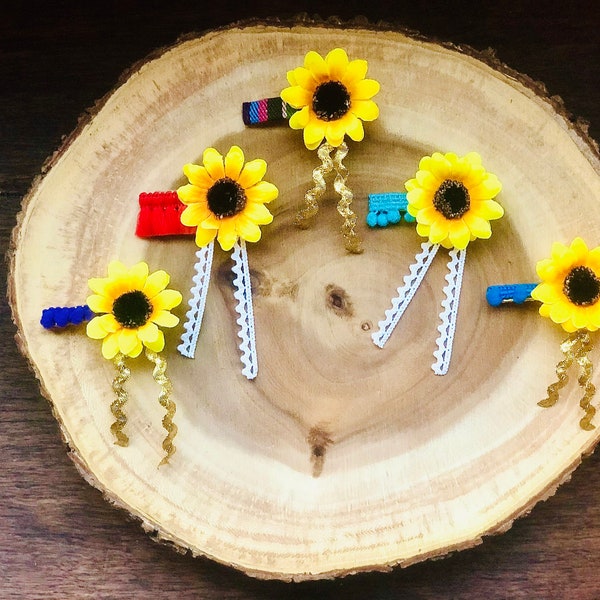 Boho Hair Clip / Modern Hippie Hair/ Fancy/ Flower/ Good Vibes/ Sunflower/ Trendy/ Cute Hair Clips/ Fashion/ Hair Jewelry/ Accessories