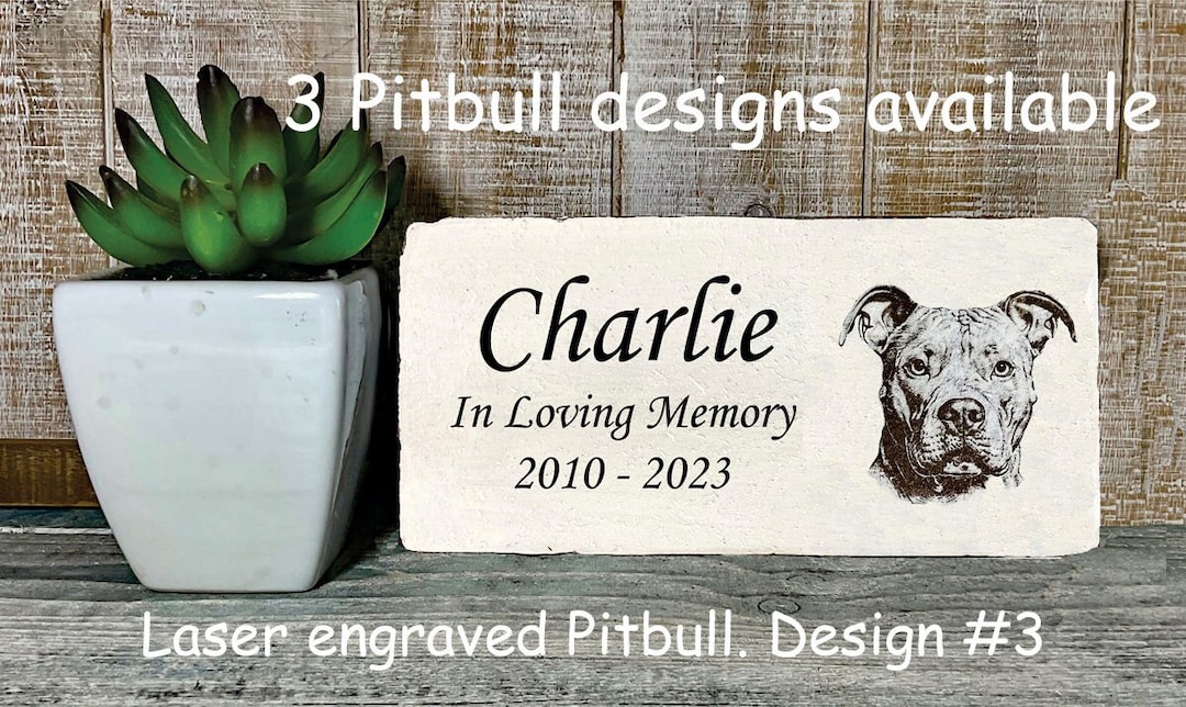PITBULL, 3 Pitbull Designs, Dog, Memorial, Marker, Brick, 8x4, Gift