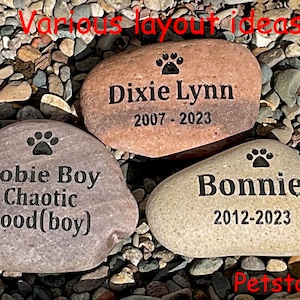 DOG PAW, Pet memorial stone, River stone, Rock, Engraved, Marker, Gift, Personalized, Pet Rock, Free shipping