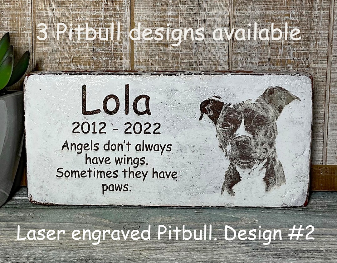 PITBULL, 3 Pitbull Designs, Dog, Memorial, Marker, Brick, 8x4, Gift