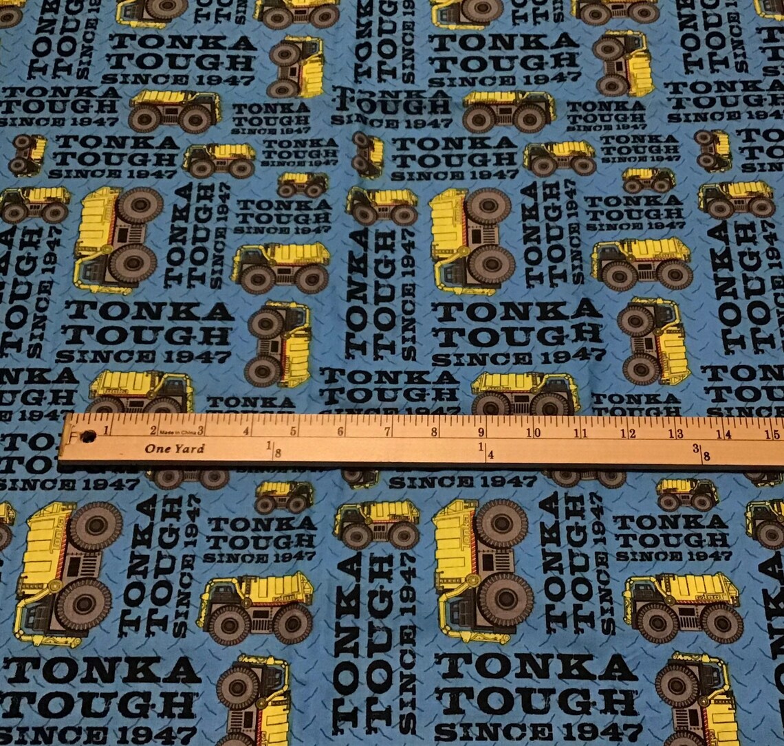 Tonka Truck Fabric by the 1/2 Yard Etsy