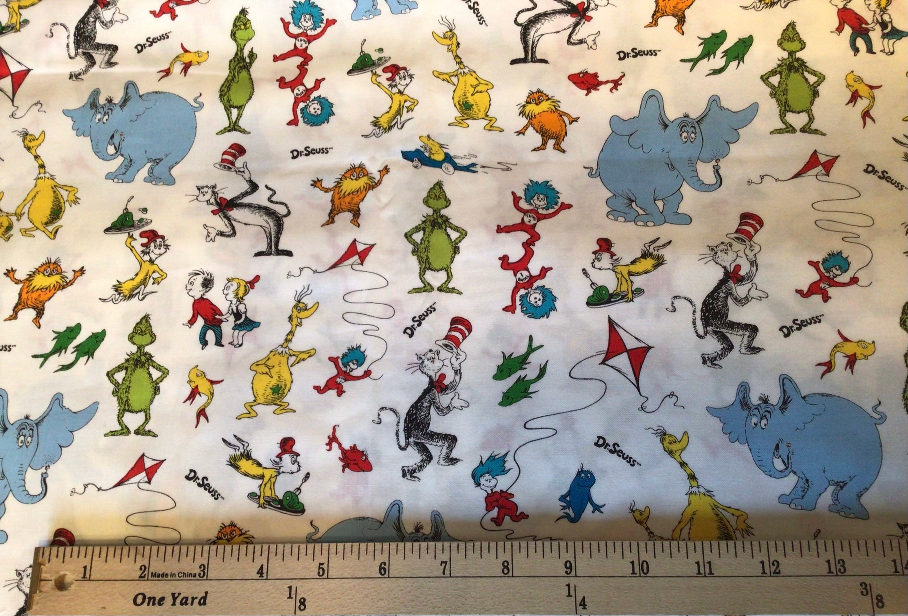 Dr. Seuss Fabric by the 1/2 Yard - Etsy