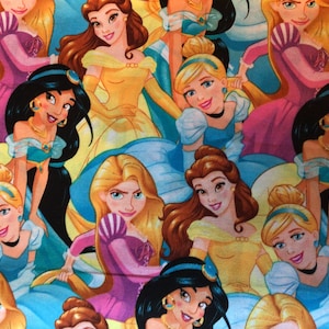 Disney Princess Fabric by the 1/2 Yard