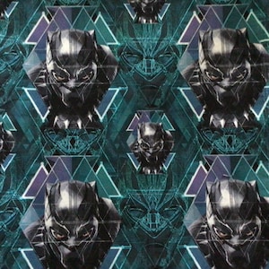 Black Panther Fabric by the 1/2 Yard