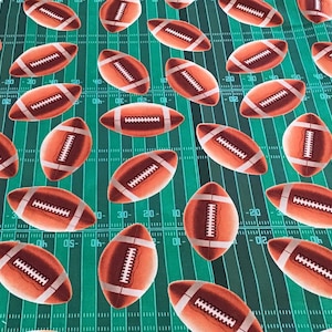 More Football Fabric by the 1/2 Yard